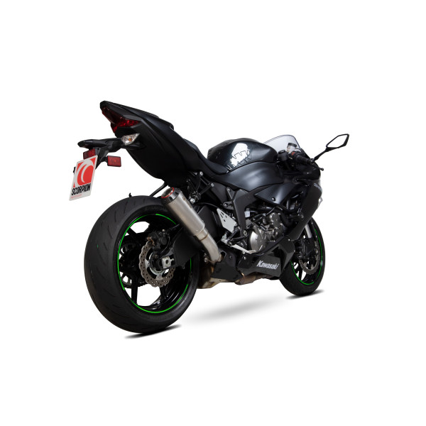 Scorpion Exhaust Kawasaki Ninja ZX-6R / Ninja ZX-636 2019 - 2020 Red Power Slip-on Brushed Stainless Steel Sleeve